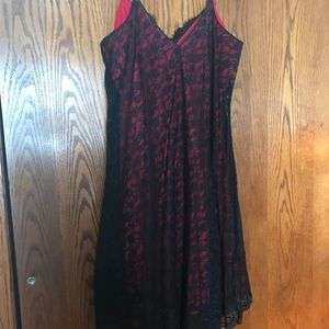 Gorgeous black & red Cacique long gown